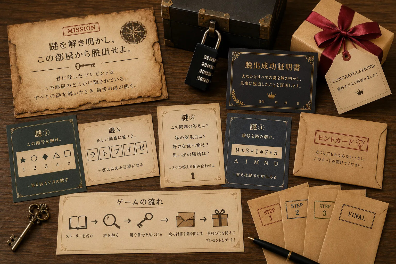 脱出ゲーム風サプライズ