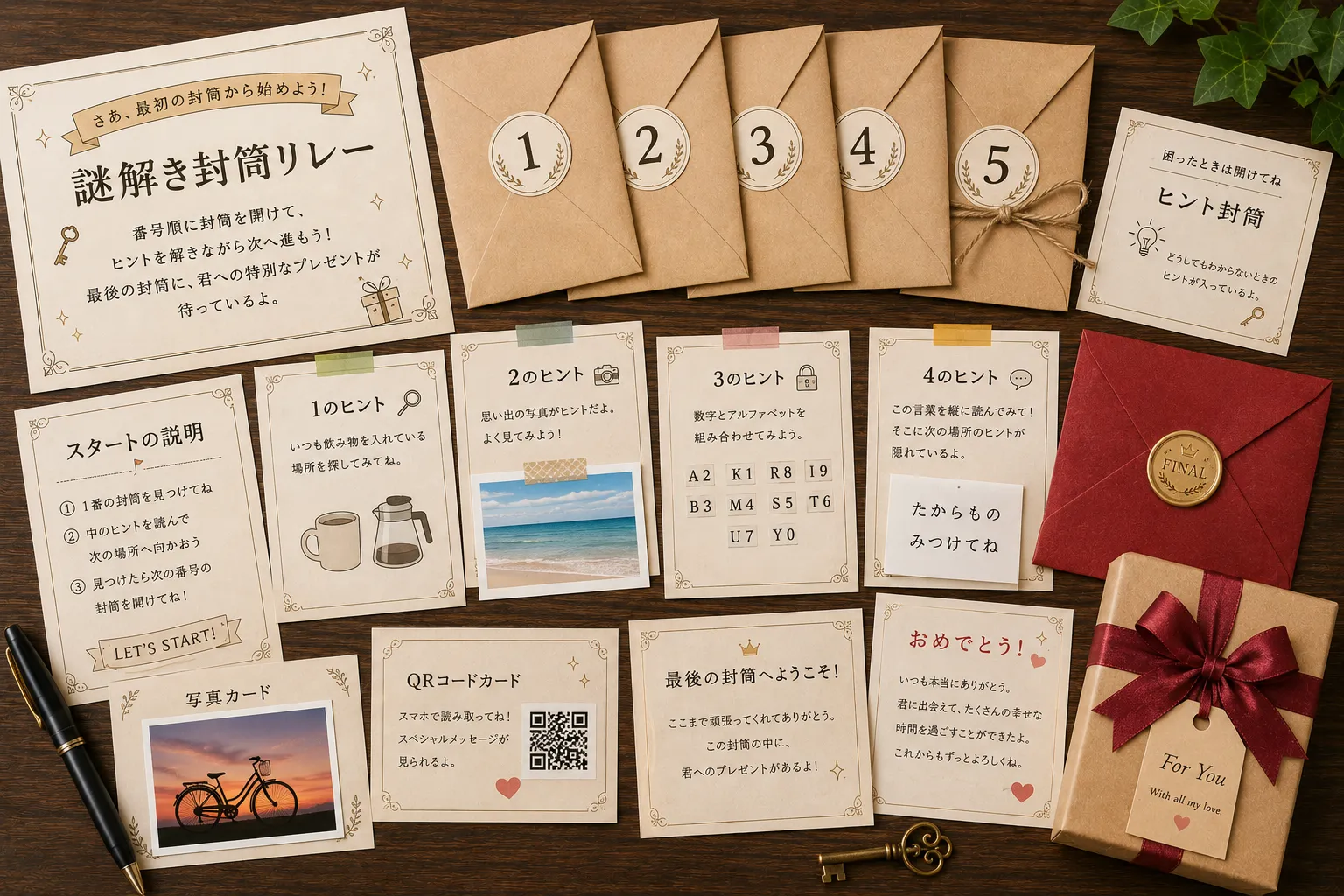 謎解き封筒リレー