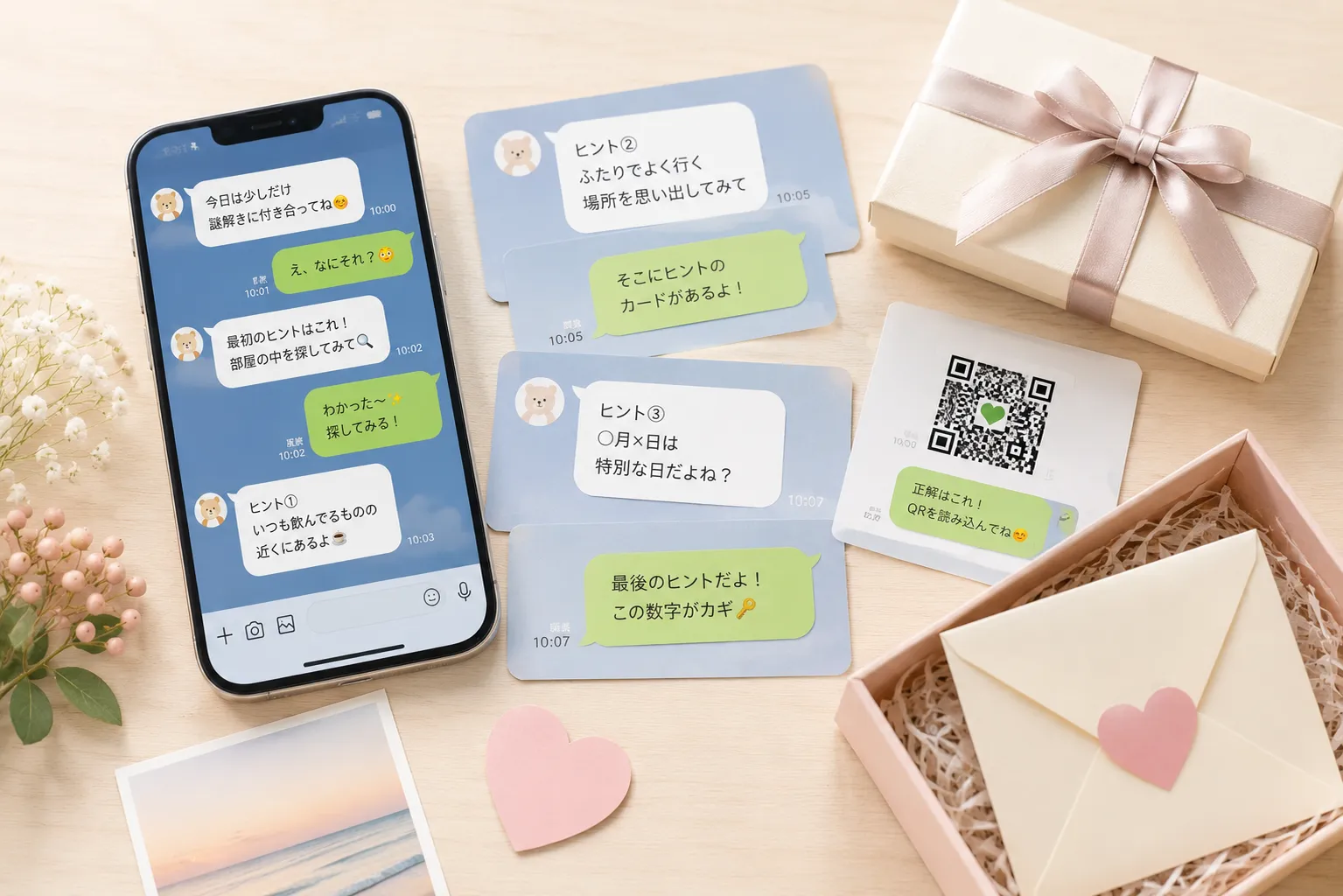 LINE風ヒントリレー